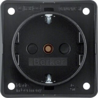 Berker 9419505 Steckdose Schuko erhöhter Berührungsschutz  schwarz matt