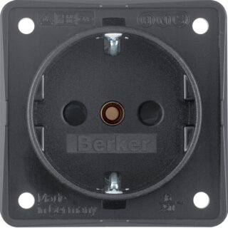 Berker 941952505 Steckdose Schuko, erhöhter Berührungsschutz, anthrazit matt