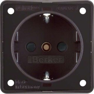 Berker 941952501 Steckdose Schuko erhöhter Berührungsschutz braun matt