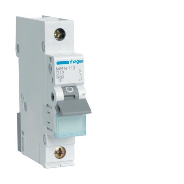 Hager MBN113 Leitungsschutzschalter 1polig 6kA B13A 1M
