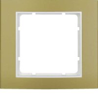 Berker 10113046 Rahmen 1fach B.3 Alu, gold/polarweiß