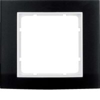 Berker 10113025 Rahmen 1fach B.3 Alu,schwarz/polarweiß